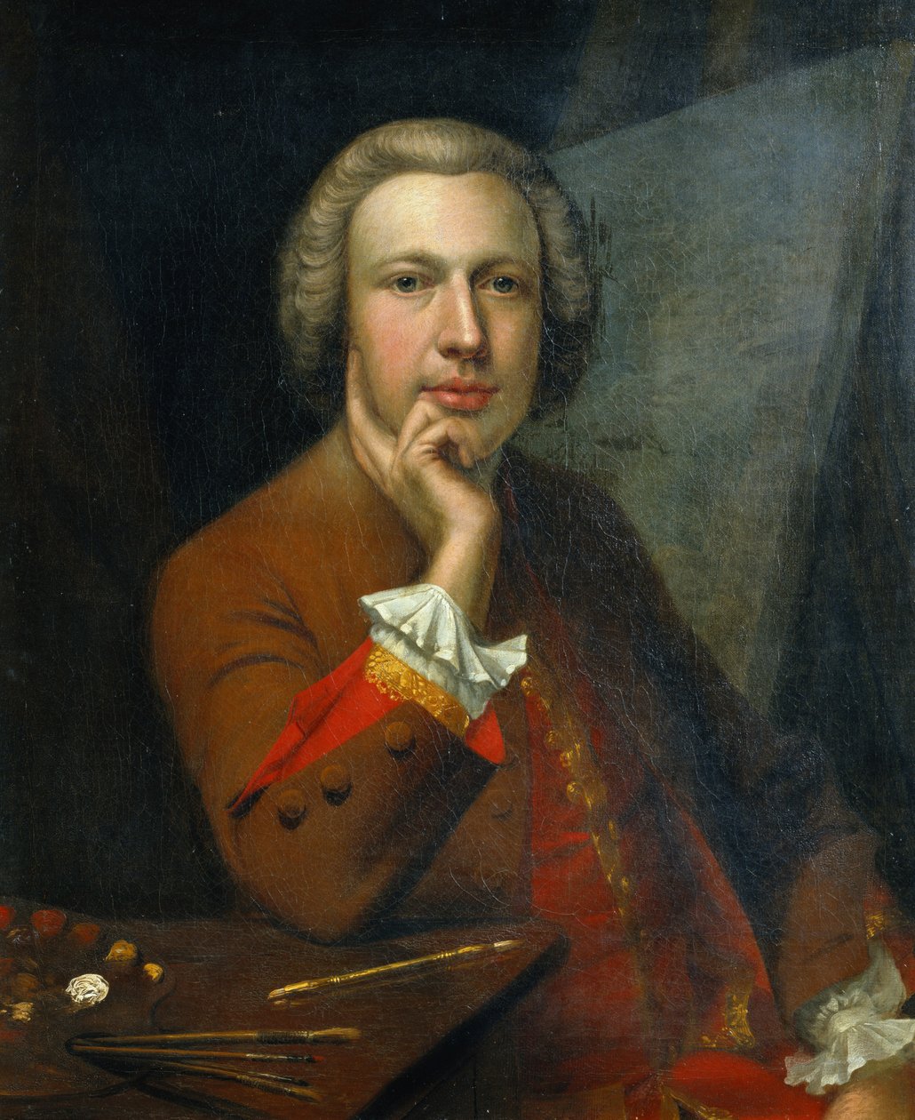 Zelfportret, 1742 door Arthur Devis