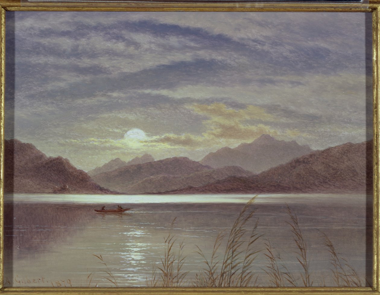 Meerlandschap bij Maanlicht, 1879 door Arthur Gilbert