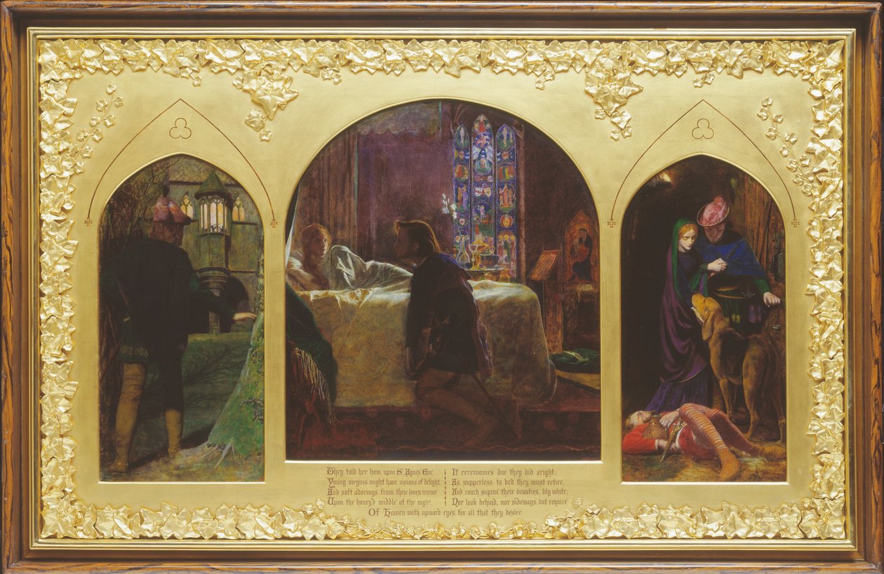 De vooravond van Sint Agnes door Arthur Hughes