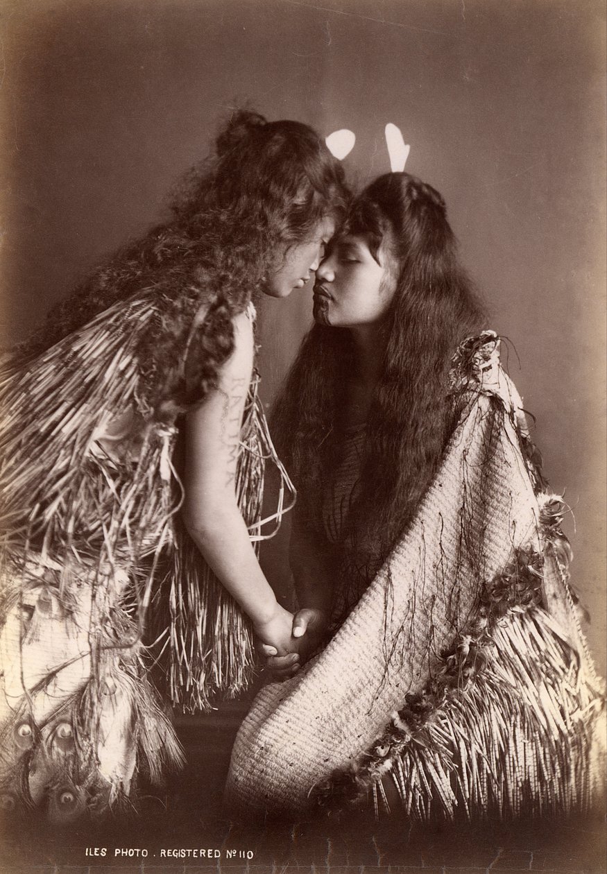 Maori vrouwen, Nieuw-Zeeland door Arthur James Iles