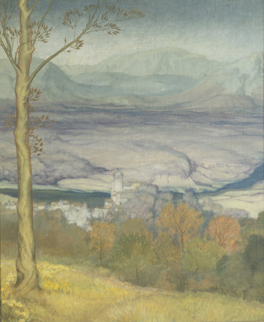 Landschap, ca. 1920 door Arthur Rackham