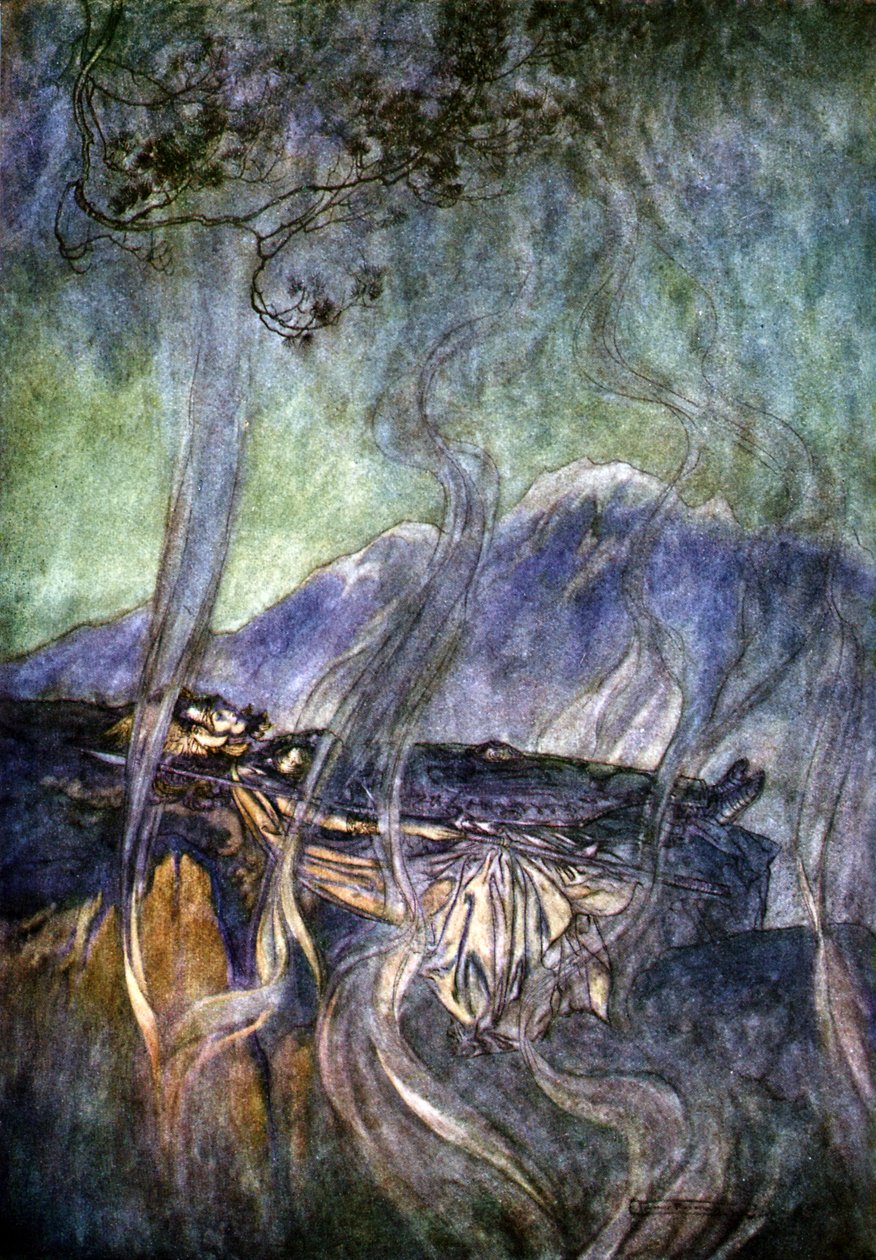 De Walkure door Arthur Rackham