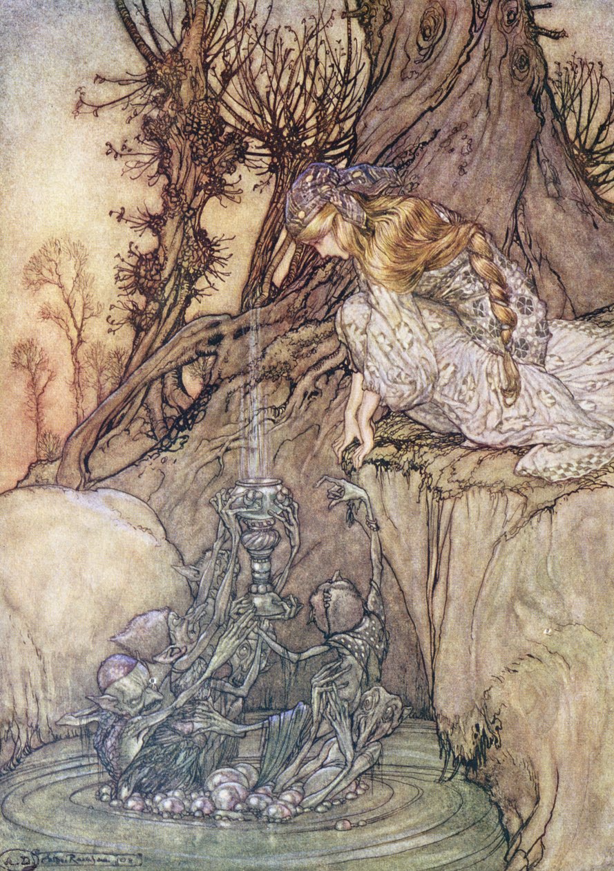 De betoverde beker, ca. 1908 door Arthur Rackham