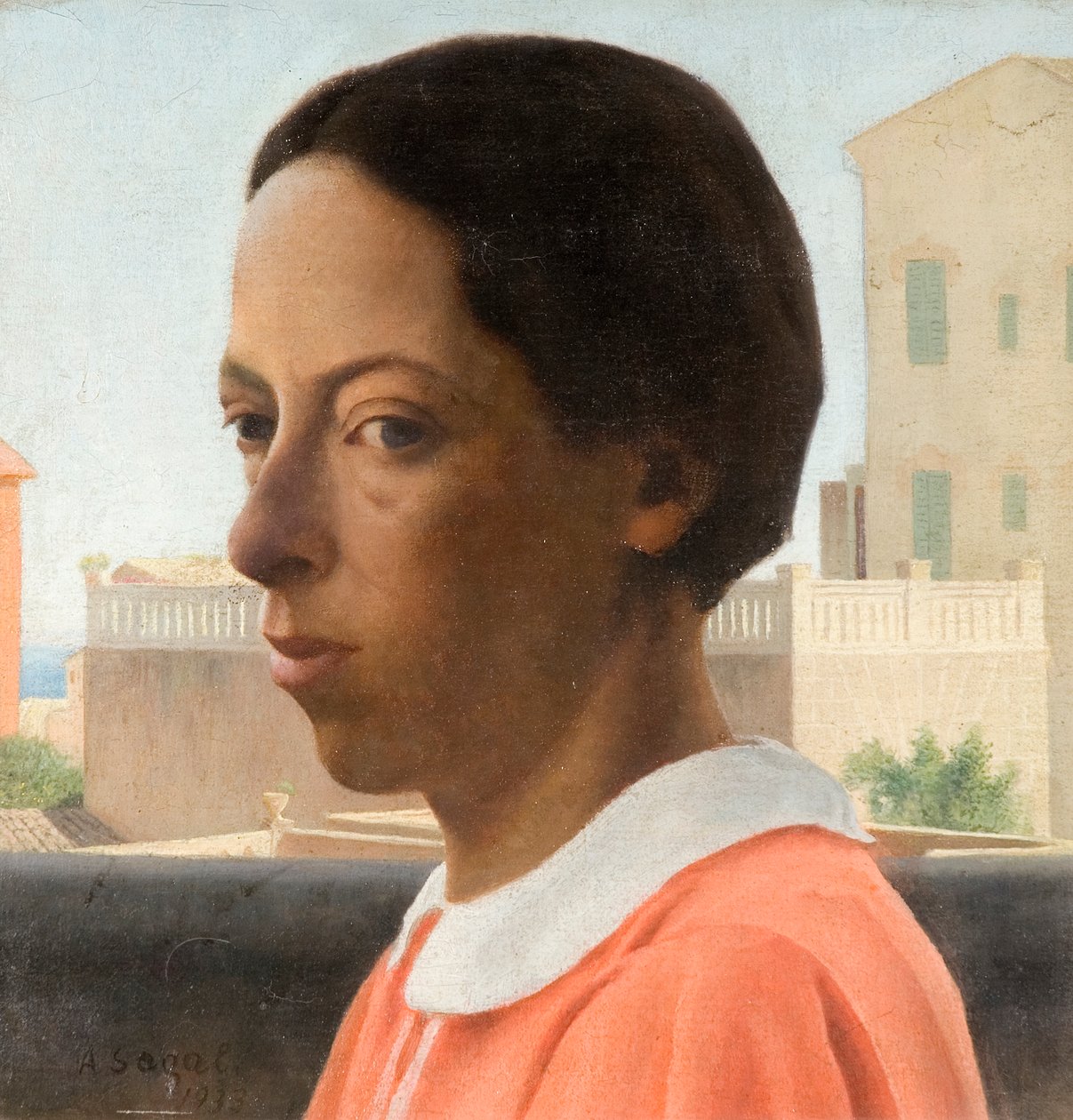 Portret op een Veranda, Spanje, 1933 door Arthur Segal
