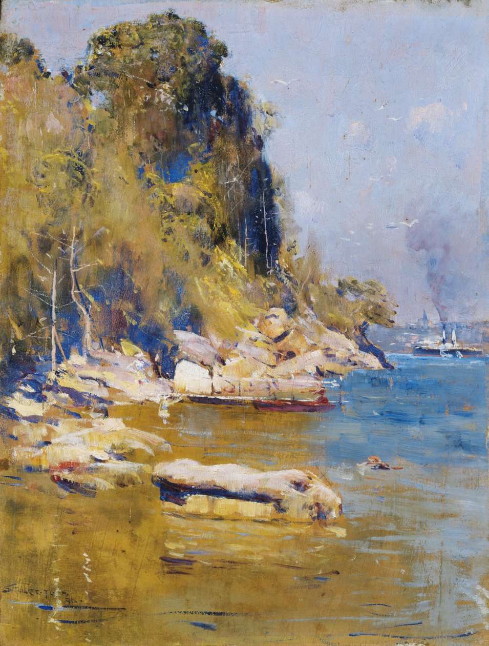 Vanuit mijn kamp (Sirius Cove) door Arthur Streeton