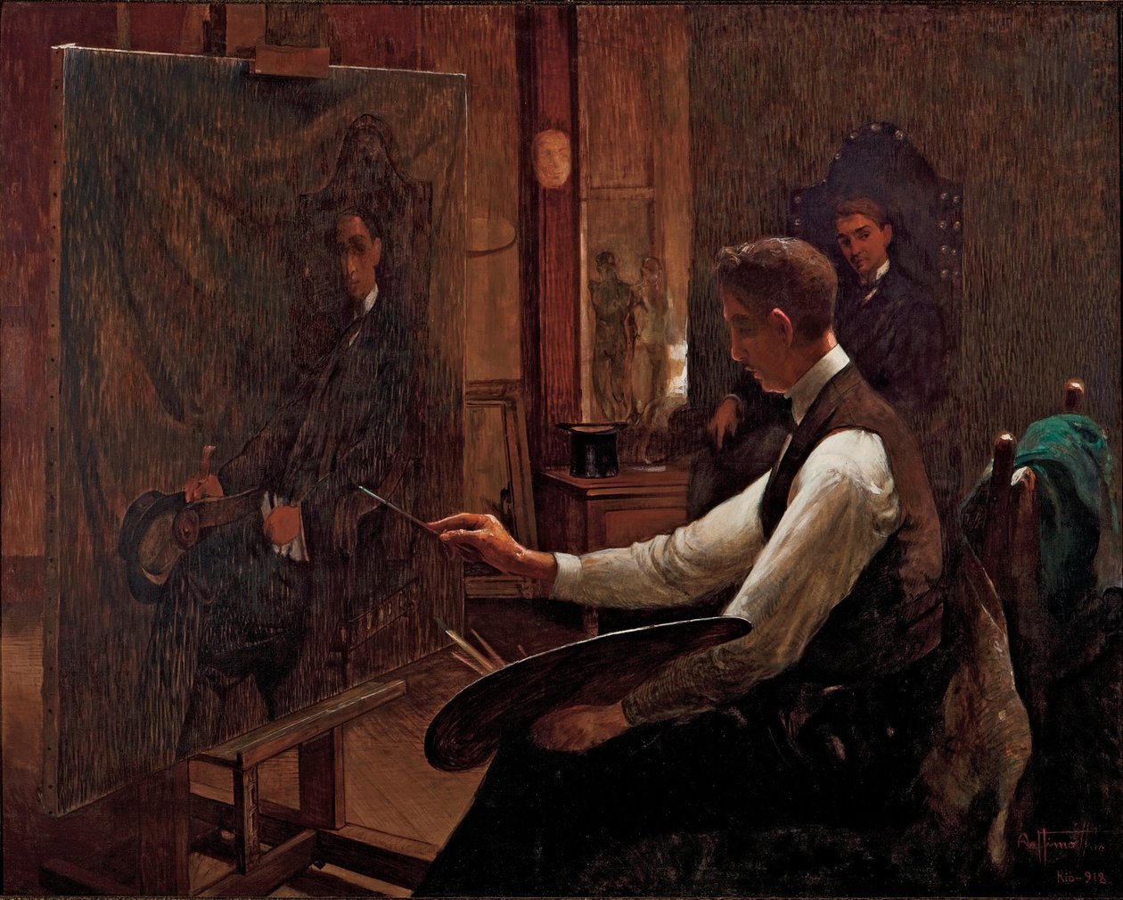 In het atelier door Arthur Timótheo da Costa