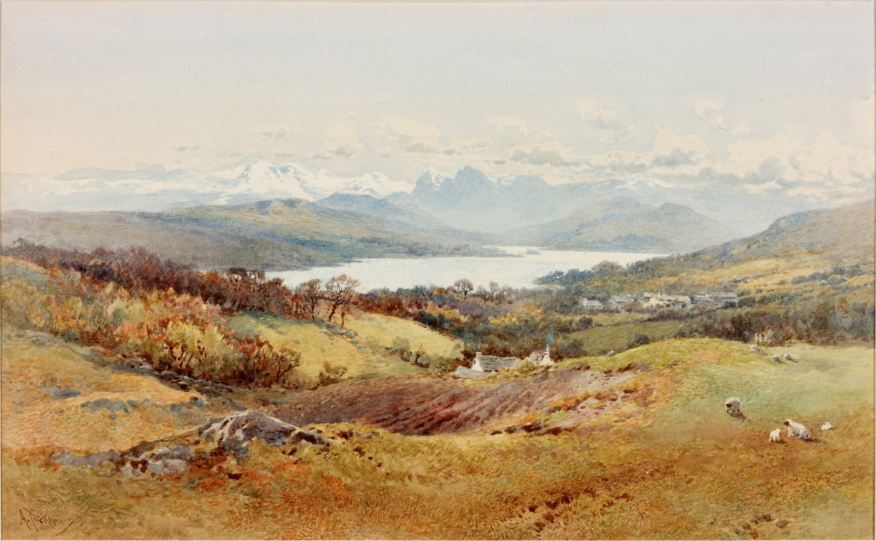 Landschap - Langdale Pikes door Arthur Tucker