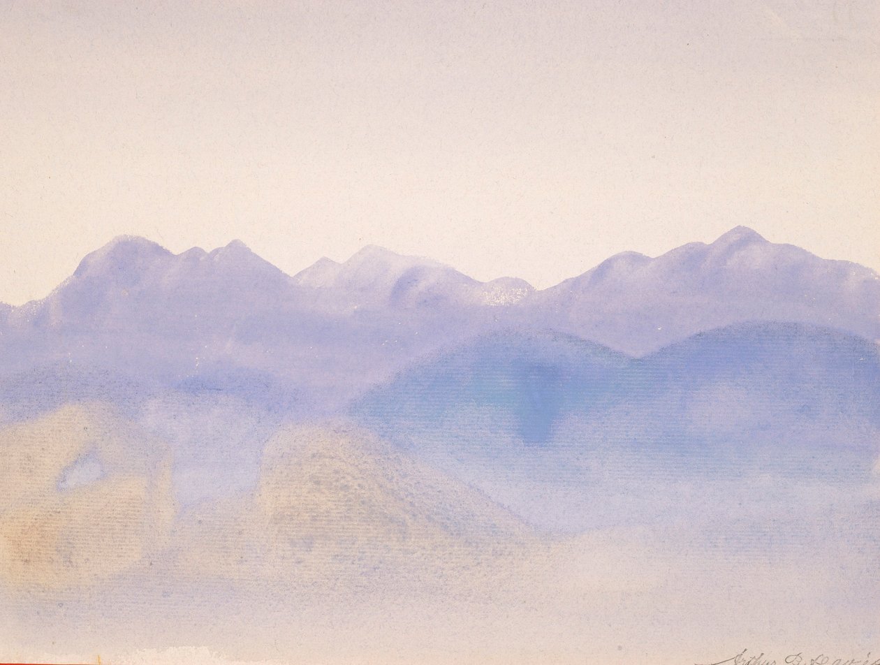 Blauwe nevel door Arthur B. Davies