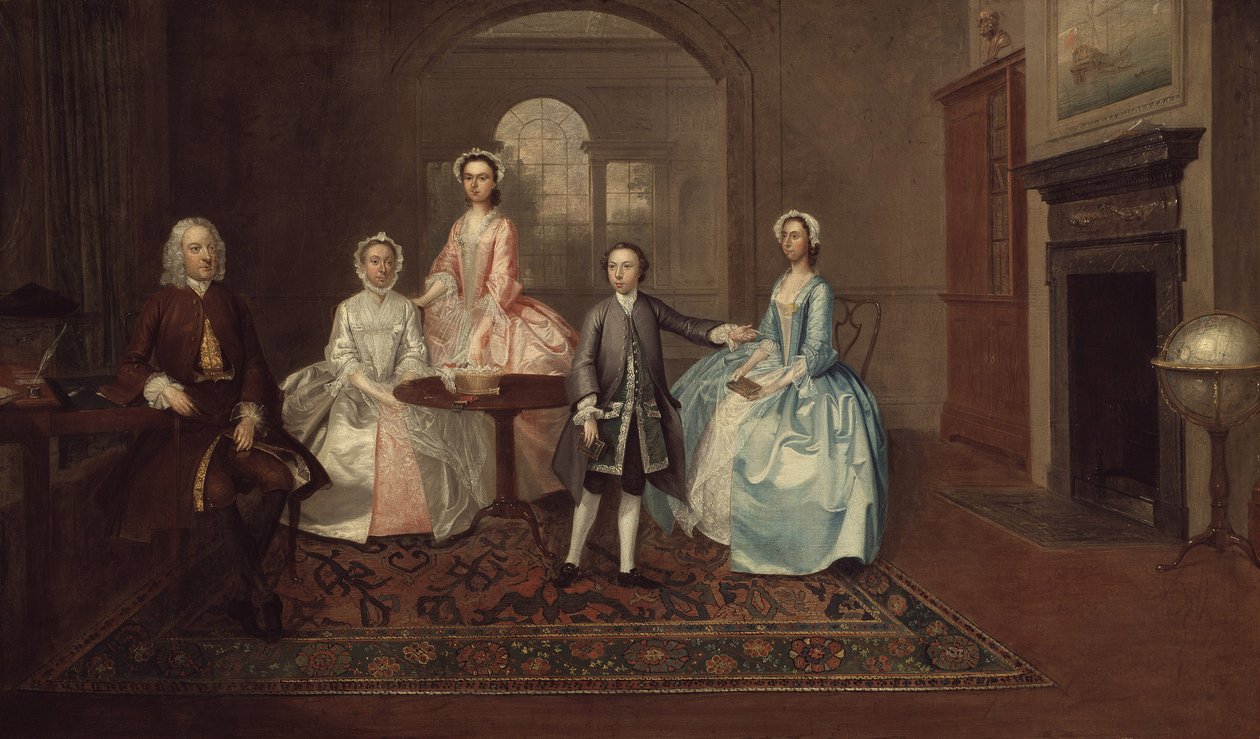 John Thomlinson en Zijn Familie, 1745 door Arthur Devis