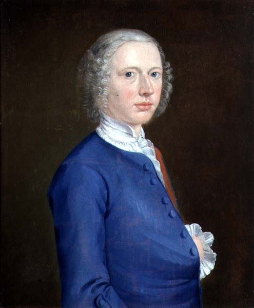 Zelfportret, c.1737 door Arthur Devis