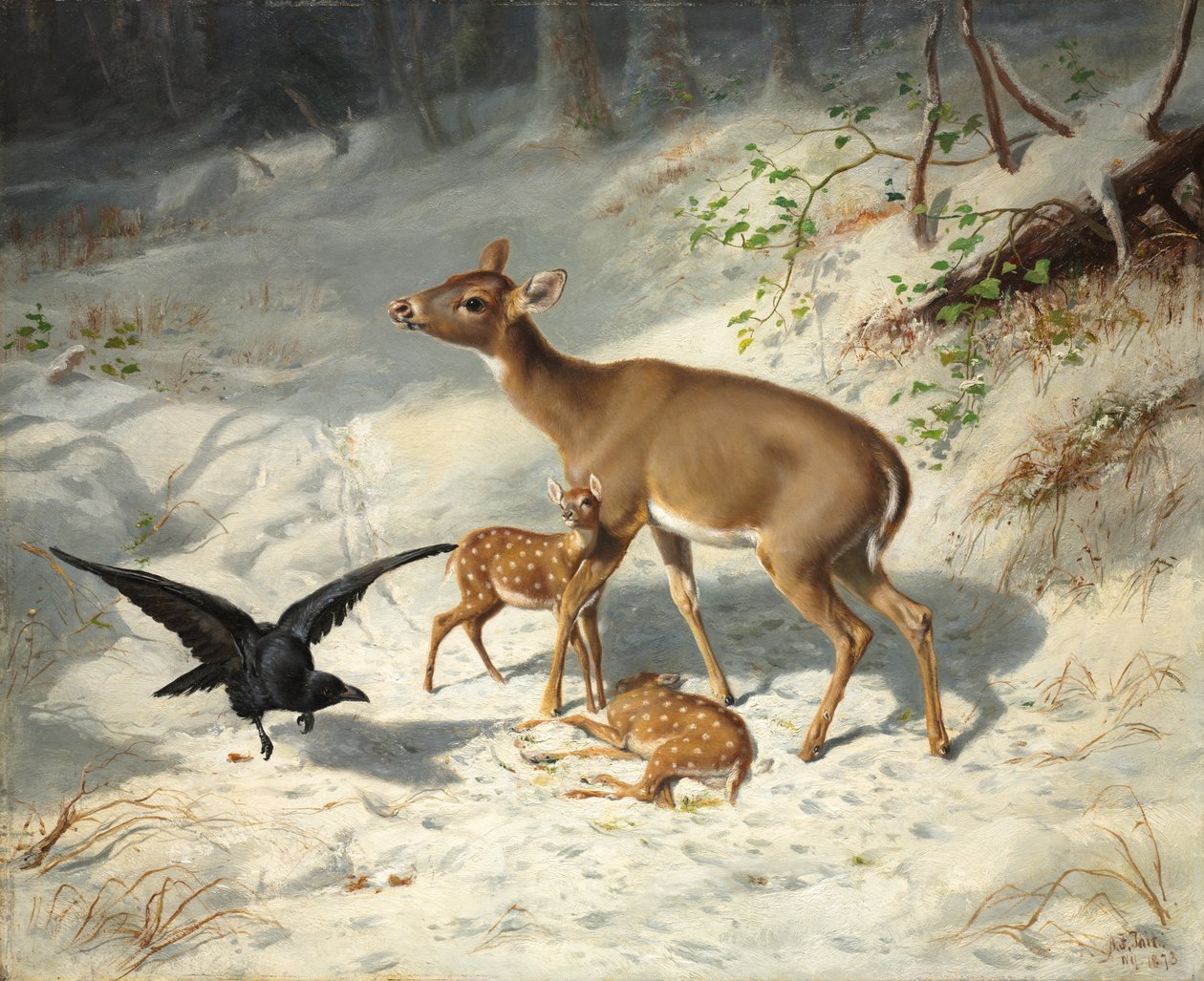 Moederlijke Zorg door Arthur Fitzwilliam Tait