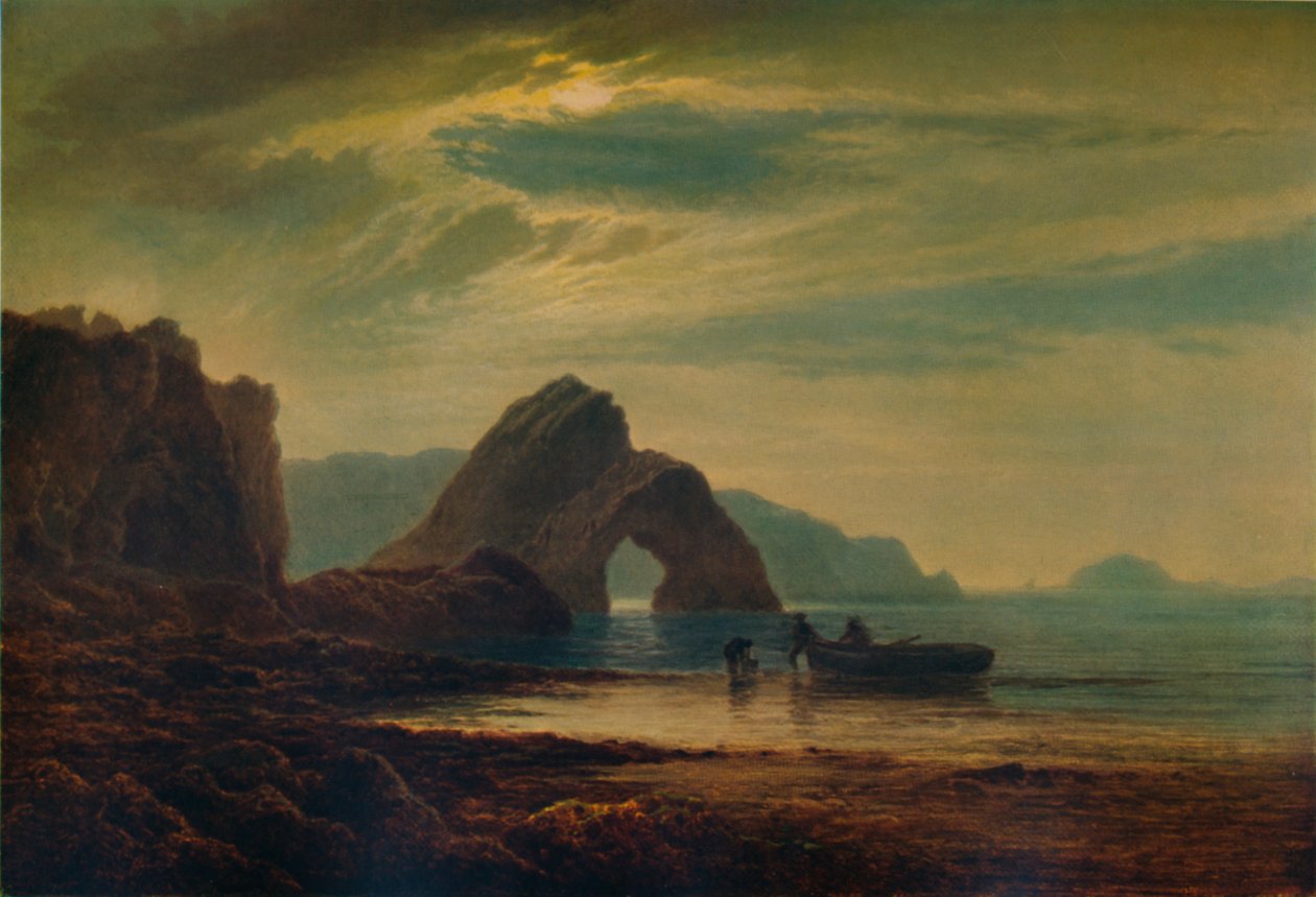 Gilters Point, Tenby, bij Maanlicht door Arthur Gilbert
