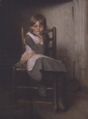 Het repareren van de netten door Arthur Hacker