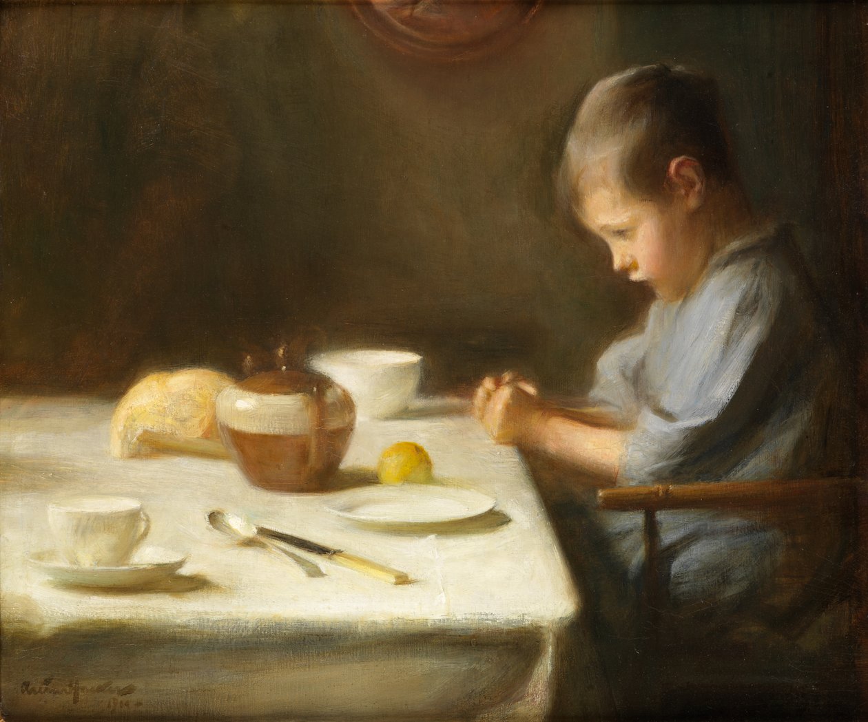 Dankgebed door Arthur Hacker