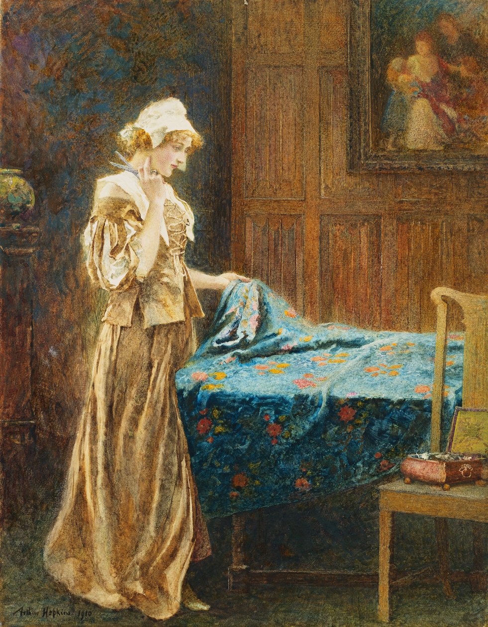 Een moment van aarzeling, 1910 door Arthur Hopkins