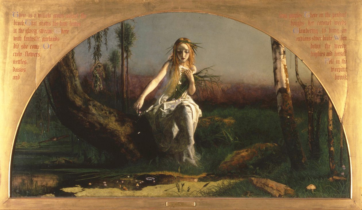 Ophelia door Arthur Hughes