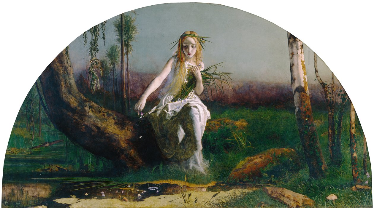 Ophelia door Arthur Hughes