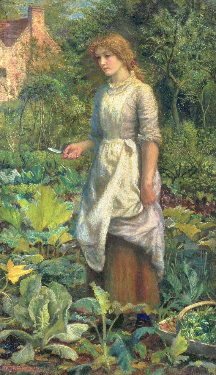Phyllis, ca. 1887 door Arthur Hughes