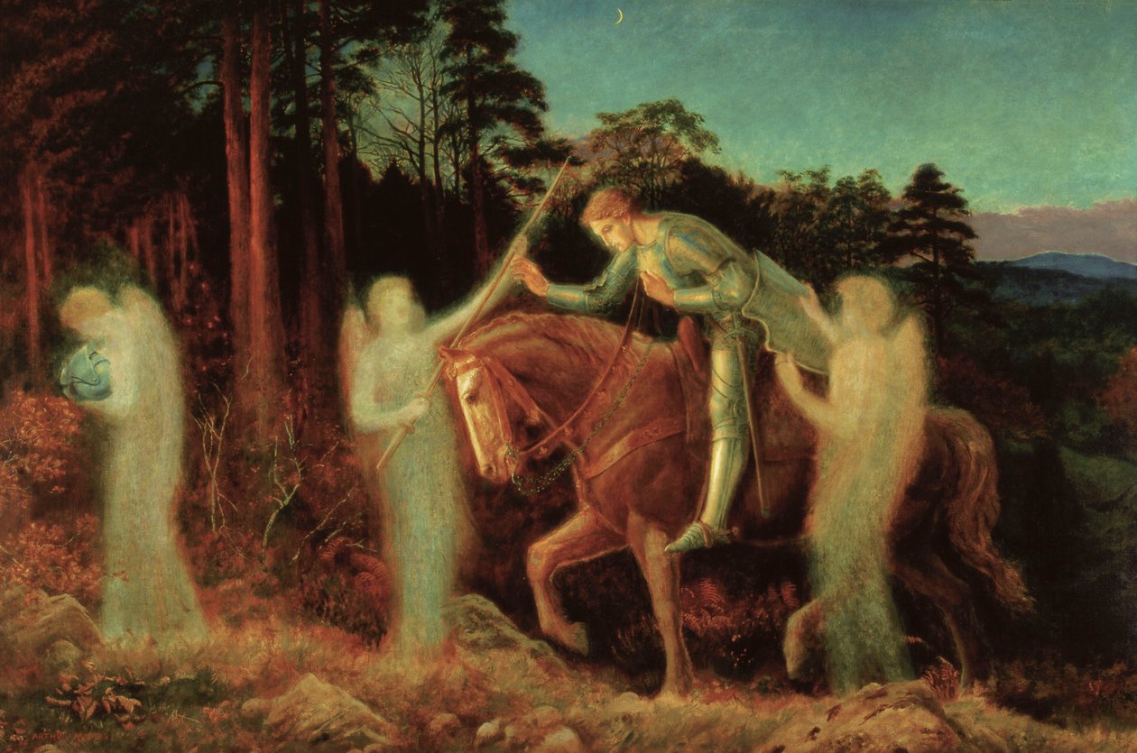 Sir Galahad, 1867-1892 door Arthur Hughes