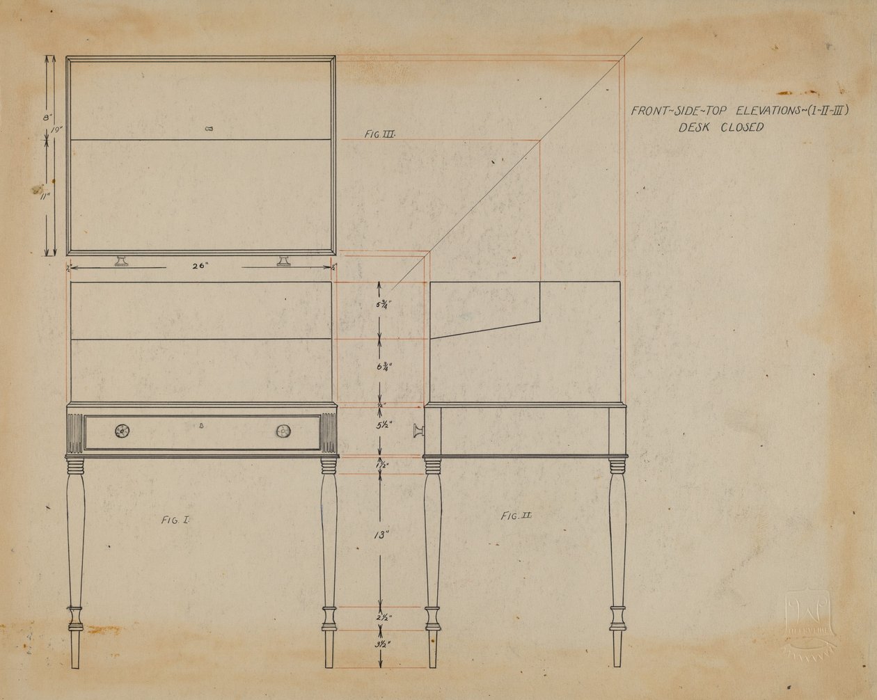 Kistbureau door Arthur Johnson