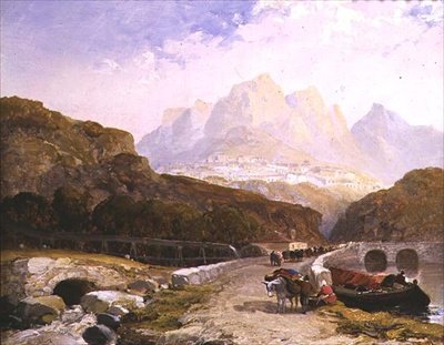 Scène in Portugal door Arthur Joseph Meadows