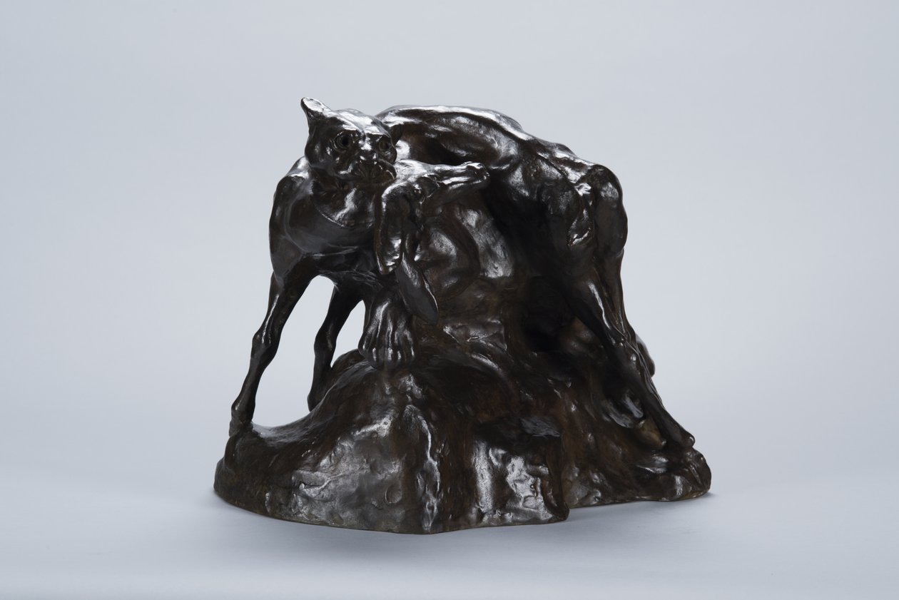 Puma met hertenkarkas, c.1900 door Arthur Putnam