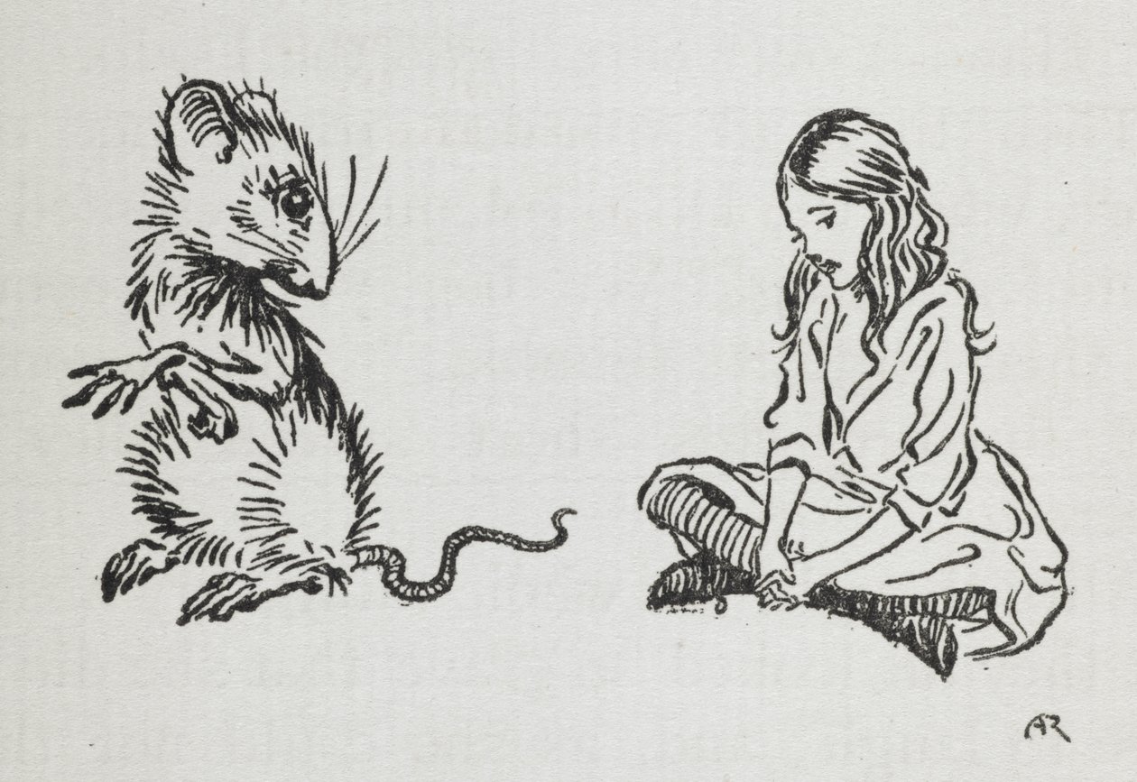 Alice en de Muis door Arthur Rackham
