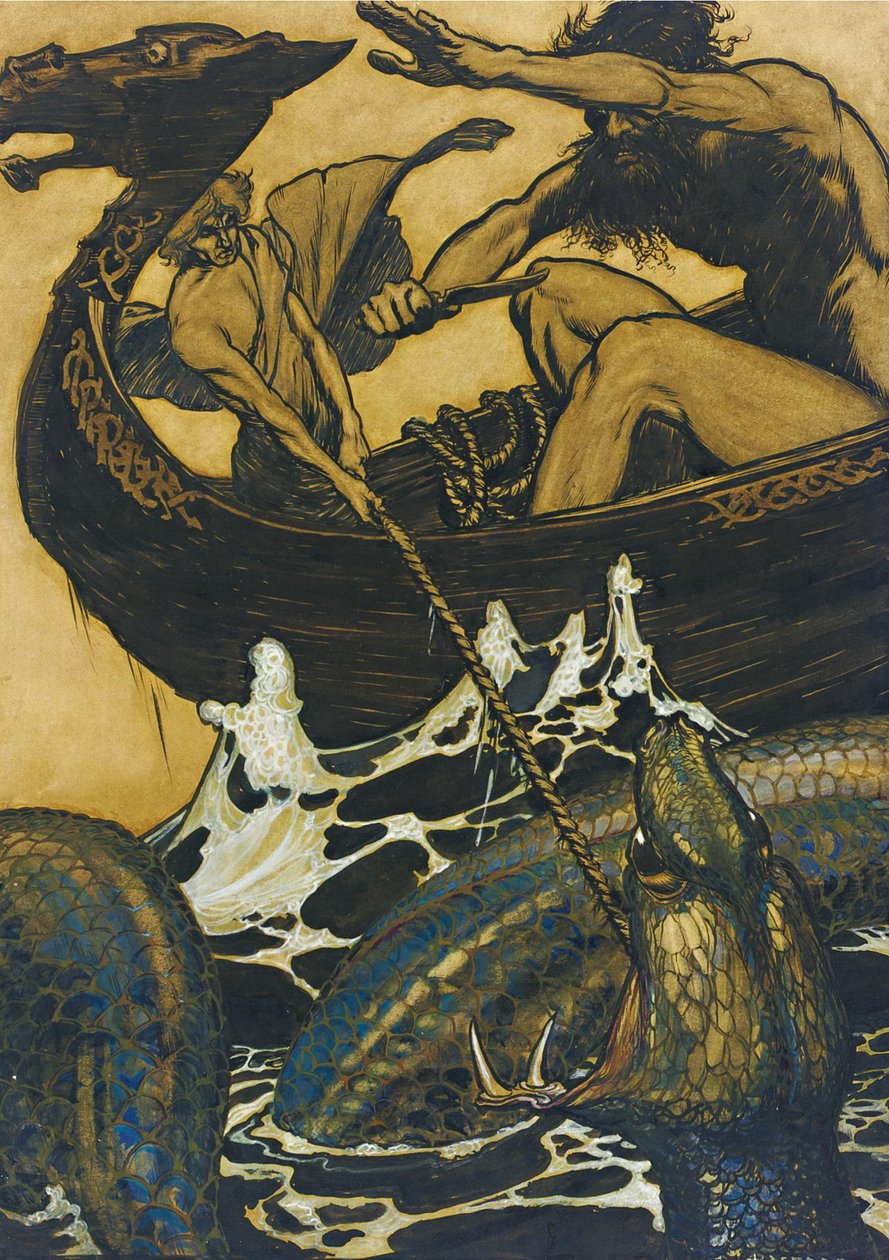 Illustratie voor De Edda door Arthur Rackham