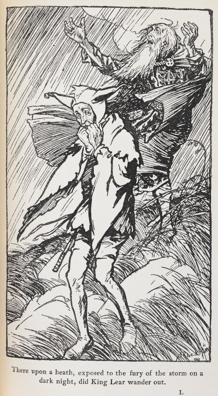 Illustratie van Koning Lear. door Arthur Rackham