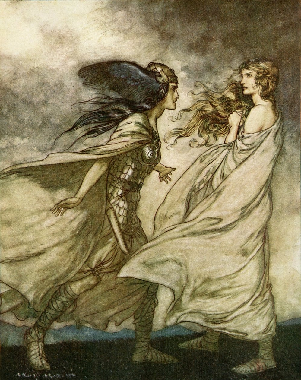 De schemering van de goden door Arthur Rackham