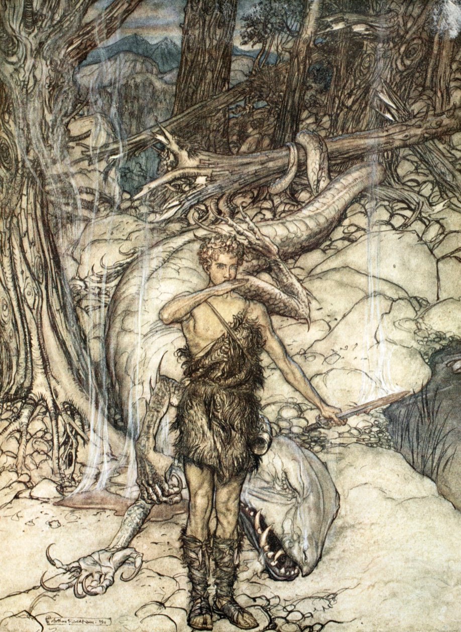 Het hete bloed brandt als vuur! door Arthur Rackham