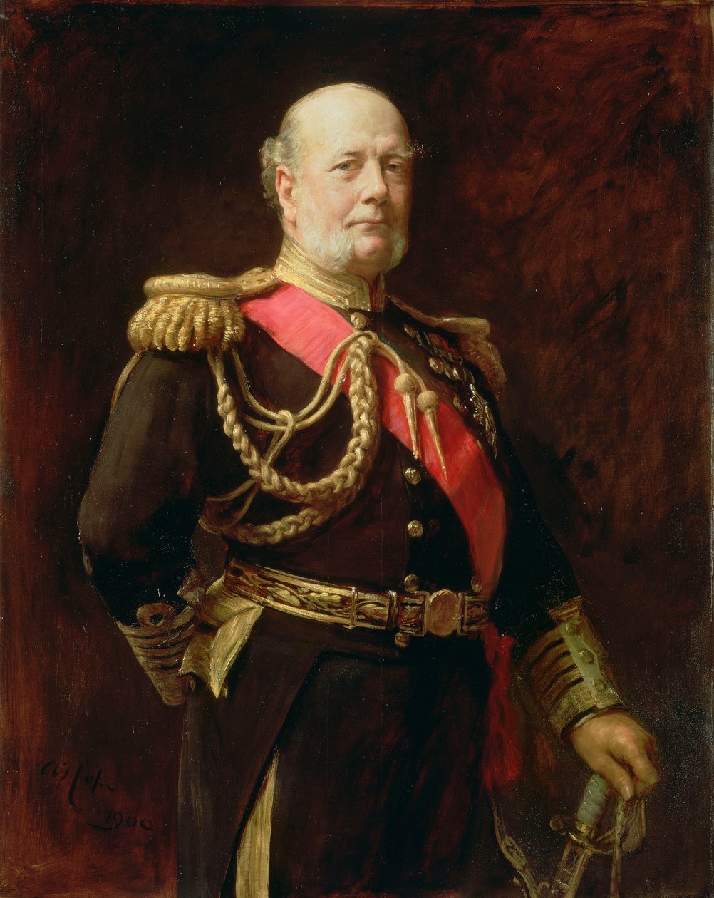 Admiraal Sir Frederick Richards (1833-1912) door Arthur Stockdale Cope