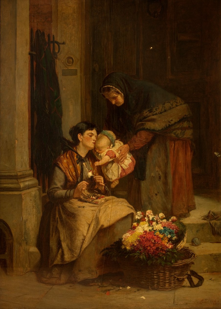 Haar zoetste bloem, 1880 door Arthur Stocks