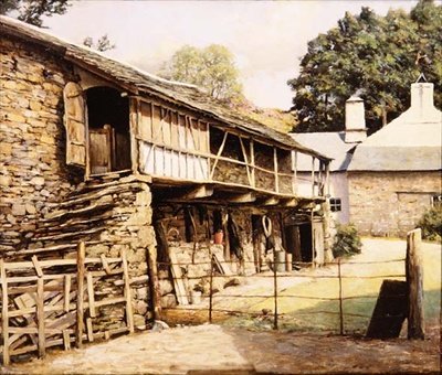 Yew Tree Farm bij Coniston, Lancashire door Arthur Vivian Couling