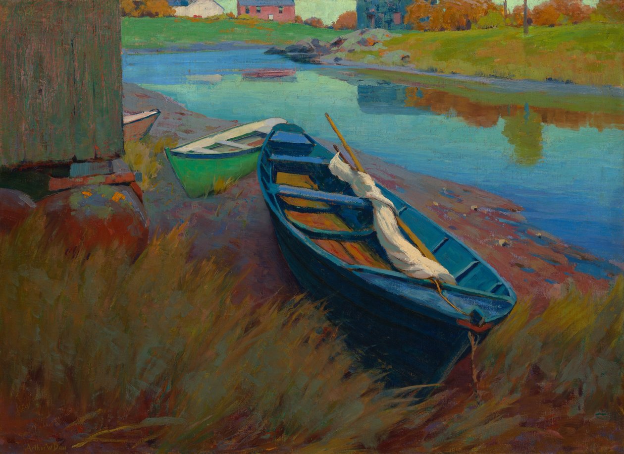 Boten in rust door Arthur Wesley Dow