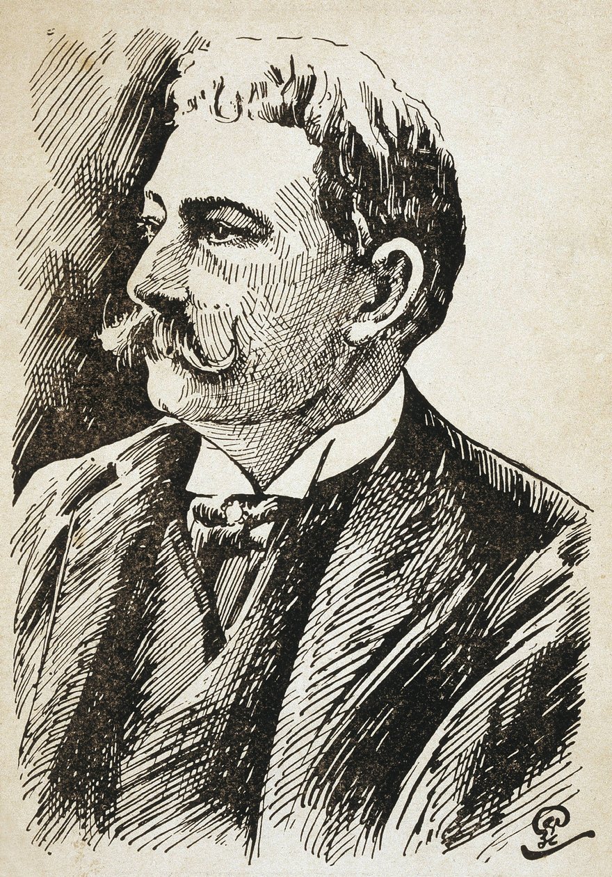 AZEVEDO, Aluisio de (1857-1913). Braziliaanse schrijver. Gravure. door Artist Unknown