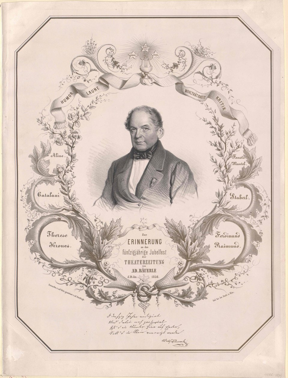 Adolf Baeuerle (prent) door Artist Unknown