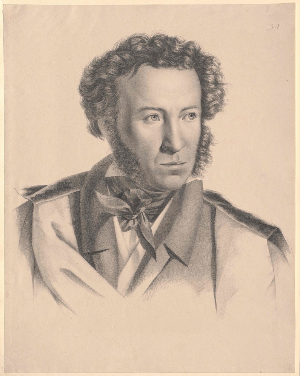 Alexander Sergejevitsj Poesjkin door Artist Unknown