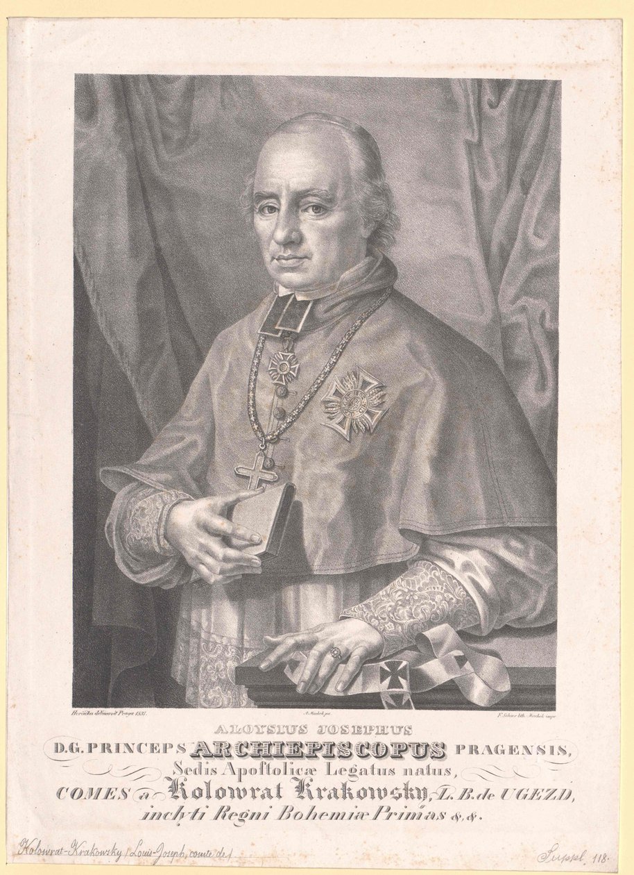 Aloysius Jozef graaf Kolovrat Krakowski door Artist Unknown