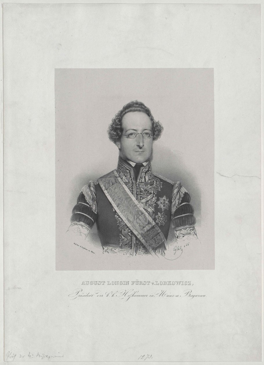 Augustus graaf Lobkowitz door Artist Unknown