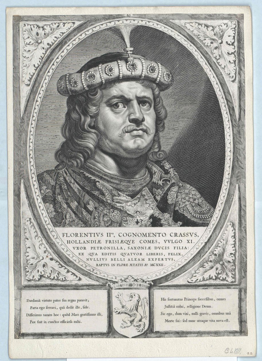 Graaf van Holland Floris II door Artist Unknown