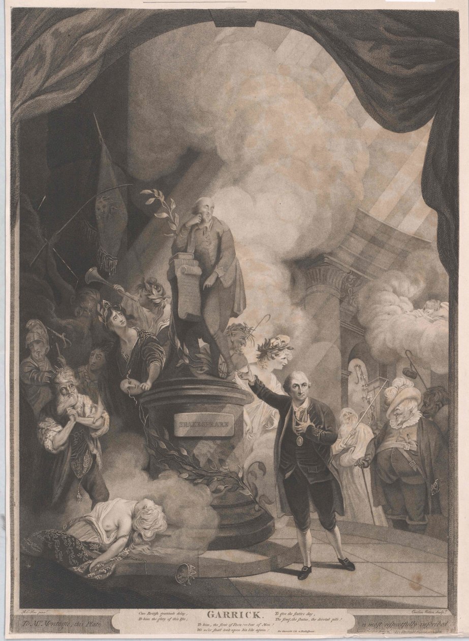David Garrick door Artist Unknown