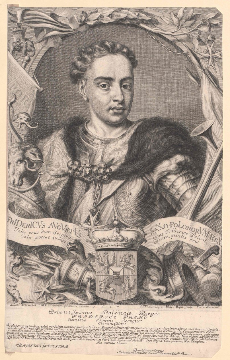 Keurvorst van Saksen Frederik August I door Artist Unknown