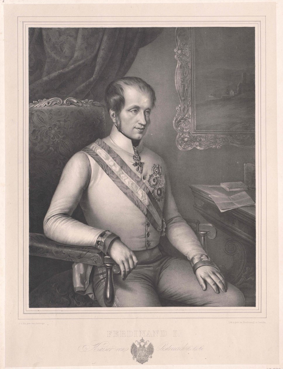 Keizer van Oostenrijk Ferdinand I door Artist Unknown