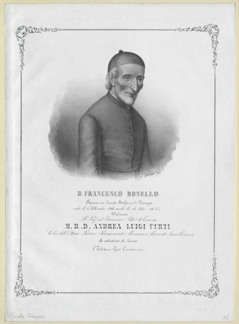 Francesco Bosello (druk) door Artist Unknown