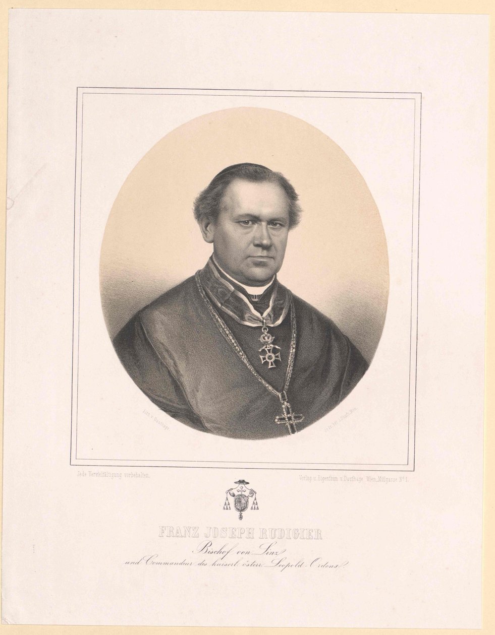 Francis Joseph Rudigier door Artist Unknown