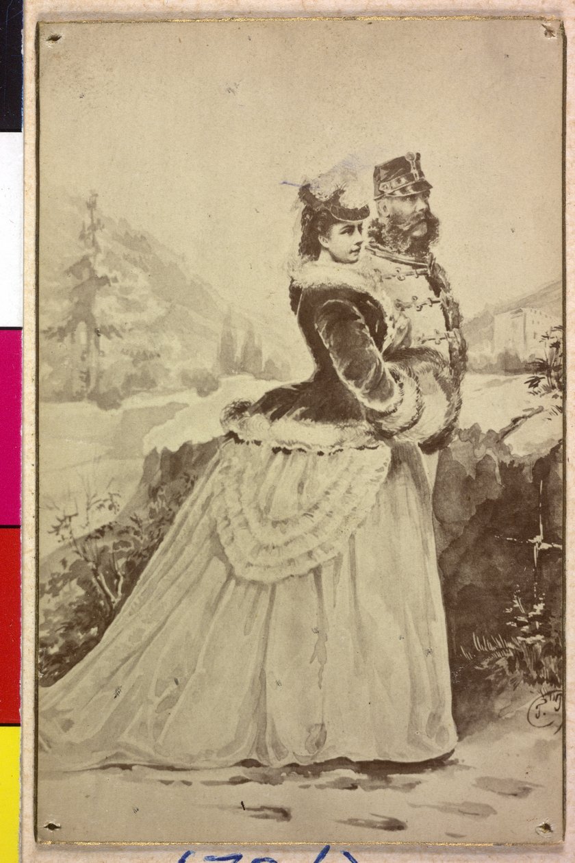 Franz Joseph I en Elisabeth van Oostenrijk door Artist Unknown