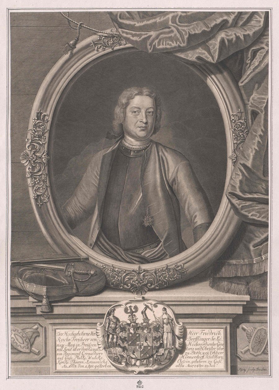 Frederick baron von Derfflinger door Artist Unknown