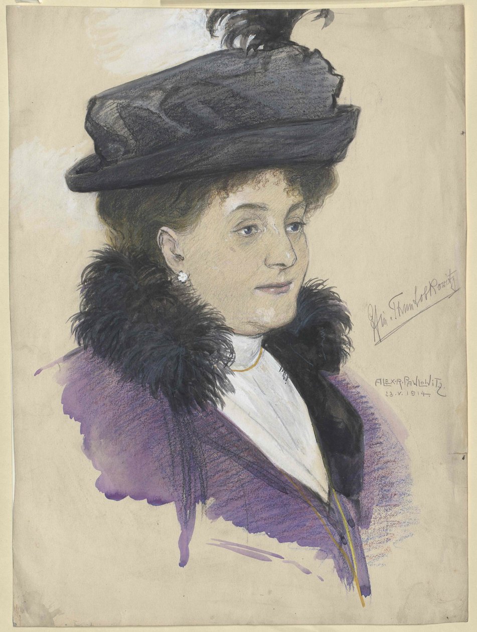 Gabriele prinses Lobkowitz door Artist Unknown