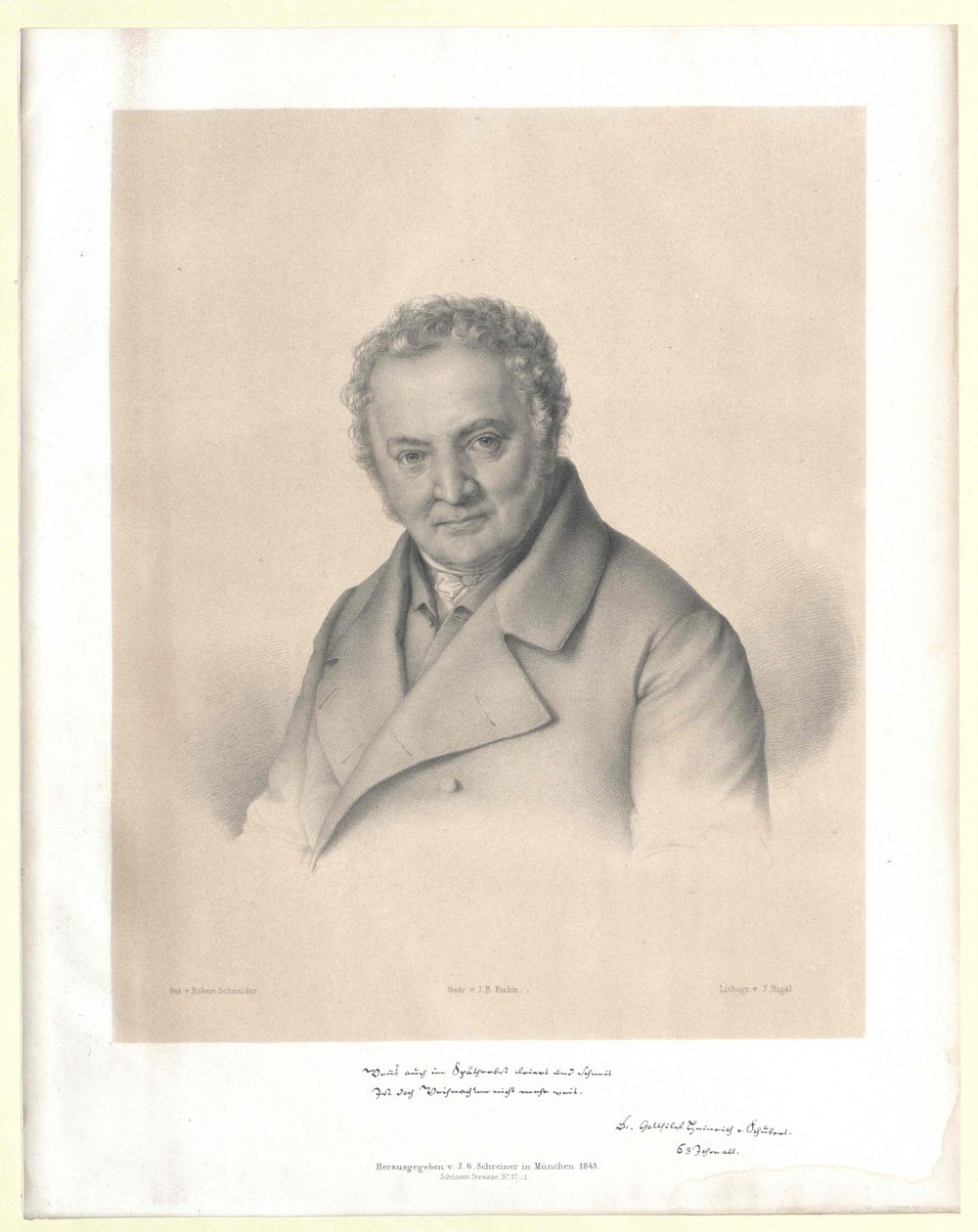 Gotthilf Heinrich von Schubert (druk) door Artist Unknown